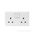13A 250V Single Pole Switch Socket Outlets 2Gang